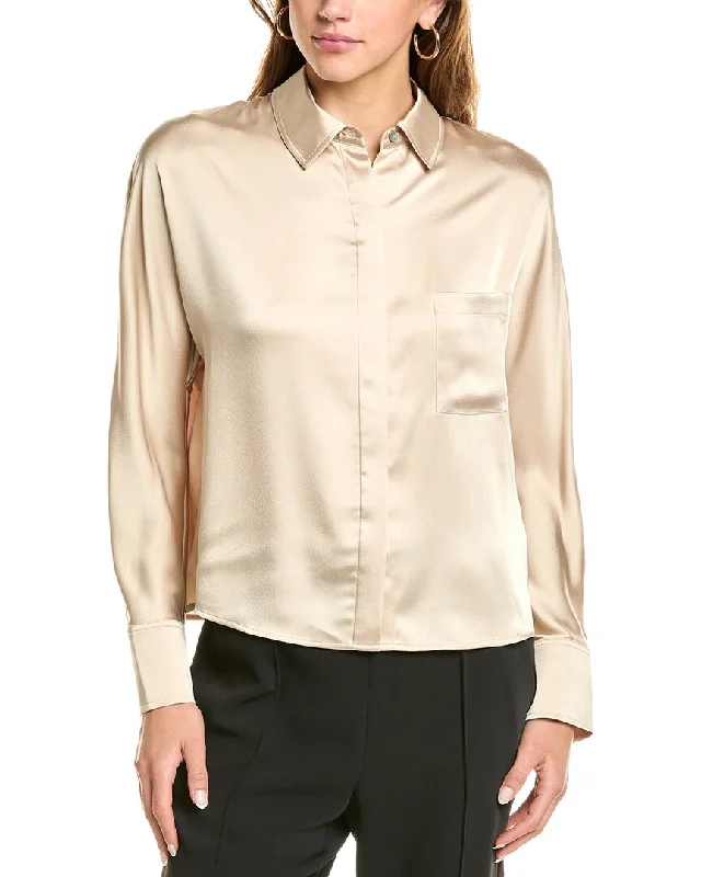 Vince Satin Dolman Sleeve Blouse Limited Stock, Big Discounts