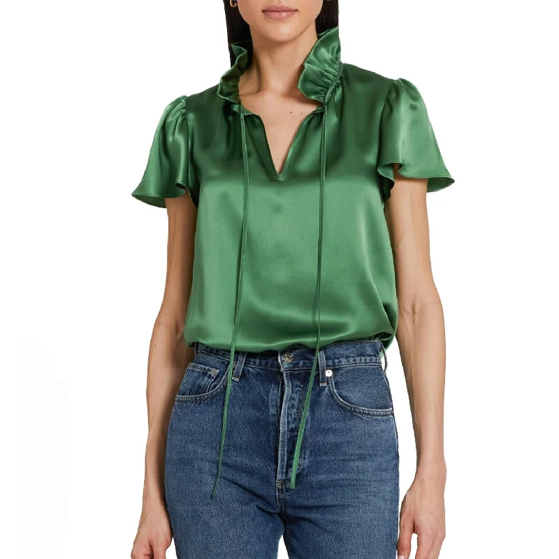 Vittoria Silk Top In Ferman Crazy Discounts, Hurry Up