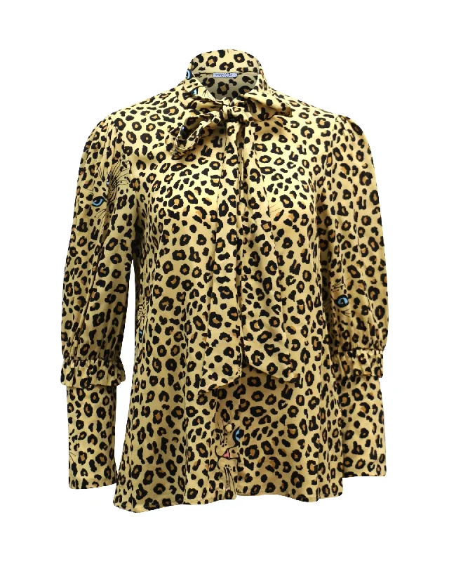 Vivetta Leopard Print Blouse in Multicolor Viscose Sophisticated Outfits