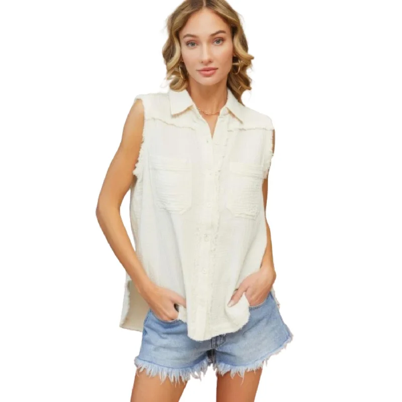 Washed Cotton Gauze Shirt Fashion Forward Style