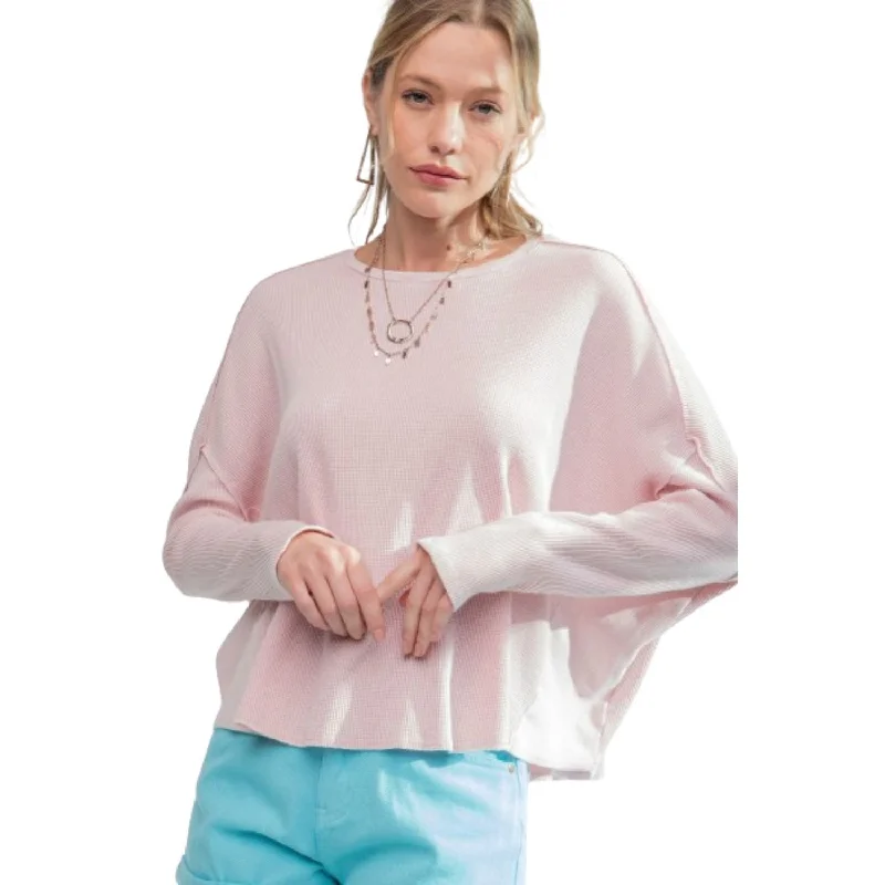 Washed Thermal Top Chic Style