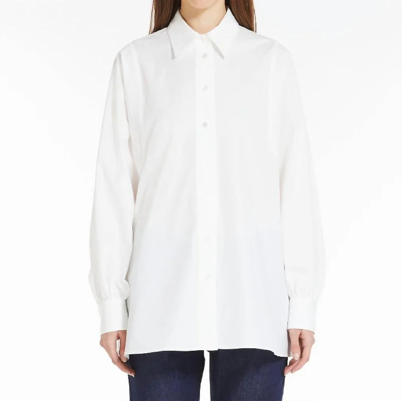 Weekend Fufy Poplin Blouse In Optical White Exclusive Sale