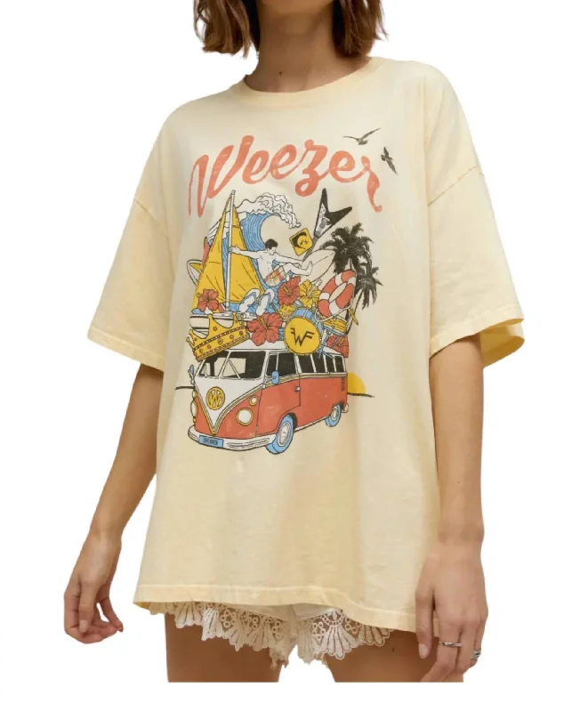 Weezer Collage Tee In Yellow Fizz End Of Month Blowout