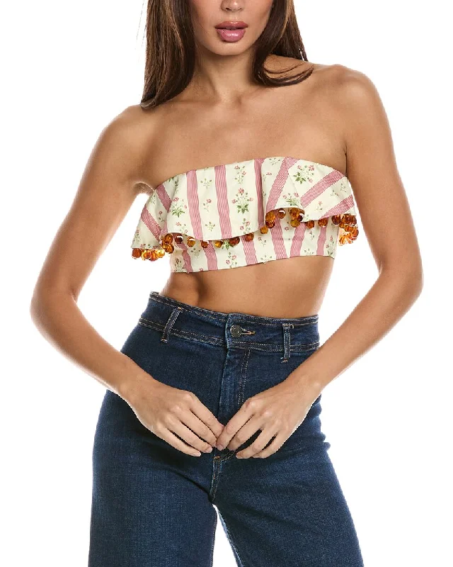 WeWoreWhat Ruffle Bandeau Top Classic Women's Fashion