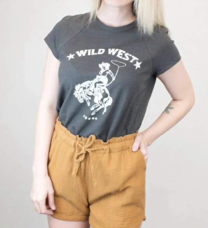 Wild West Shirt In Black Pastel Styles