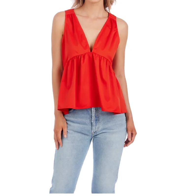 Windsor Tank In Maraschino Effortless Sophistication