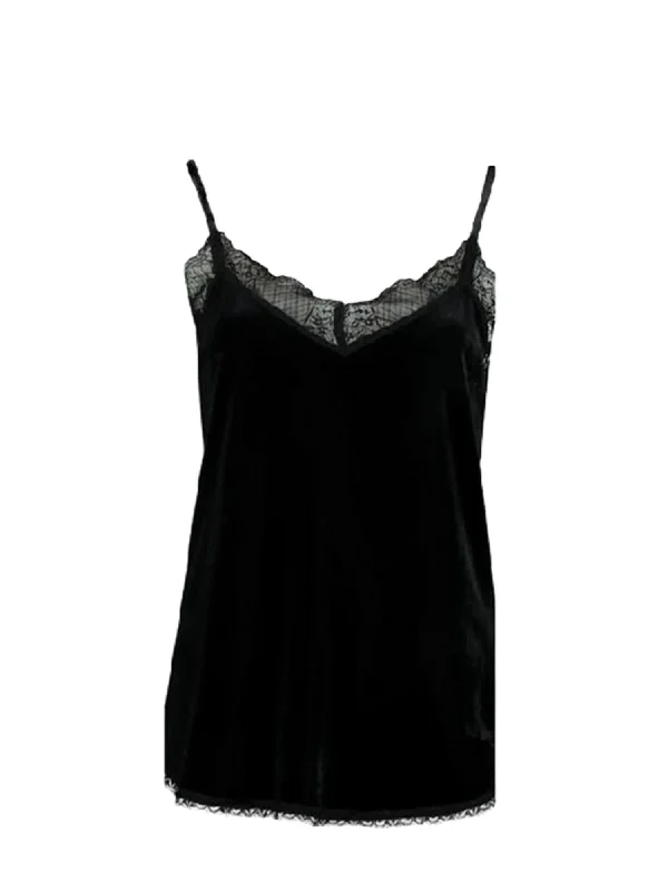 Women Lotus Velvet Cami In Black Fashionista Favorites