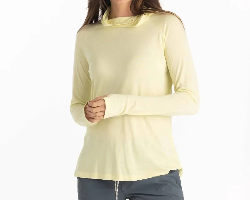 Women's Bamboo Lightweight Hoodie Ii Top In Washed Citrus New Arrivals