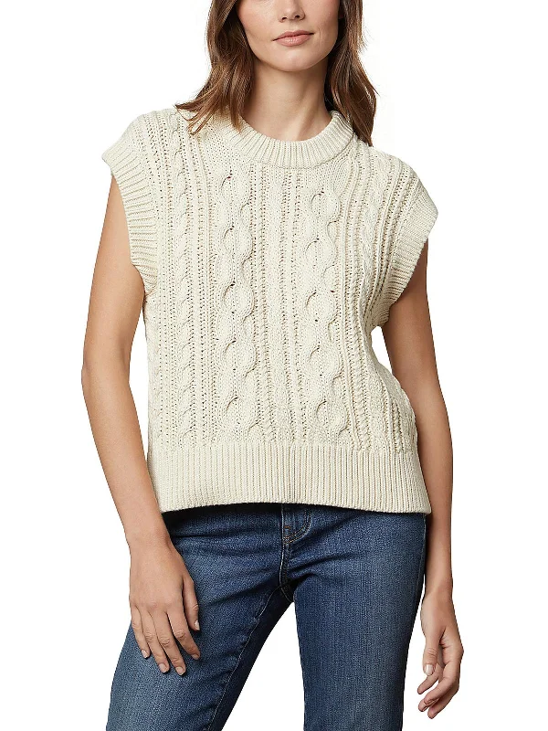 Womens Cable Knit Pullover Tank Top Sweater Limited - Edition Drops