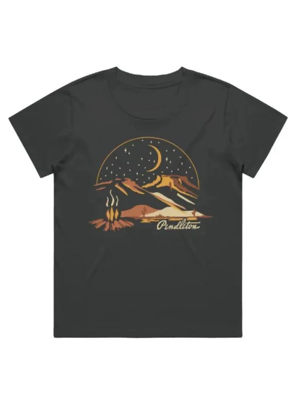 Women's Campfire Graphic Tee In Black Top Deals