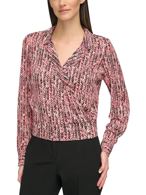 Womens Chevron Polyester Blouse Redefining Women's Style