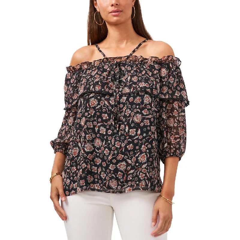 Womens Chiffon Floral Blouse Unbeatable Prices