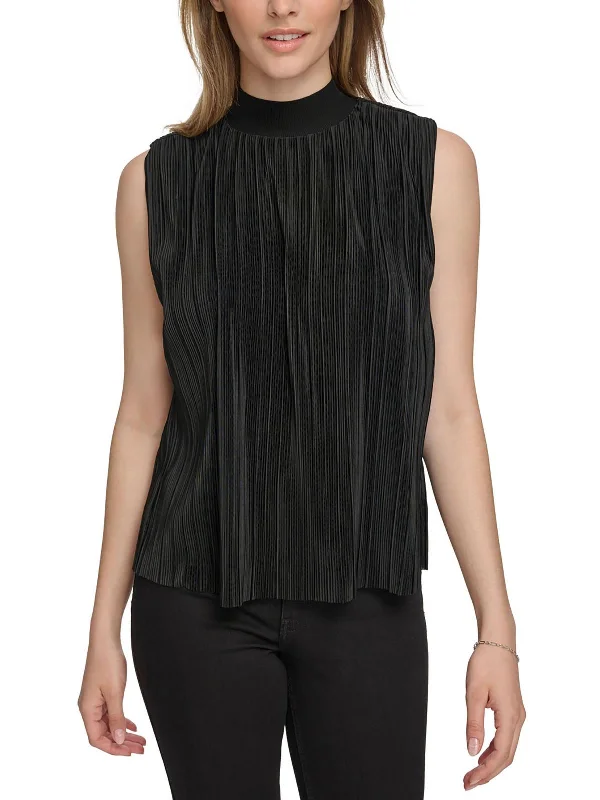 Womens Chiffon Pleated Blouse Fashion Forward Femininity