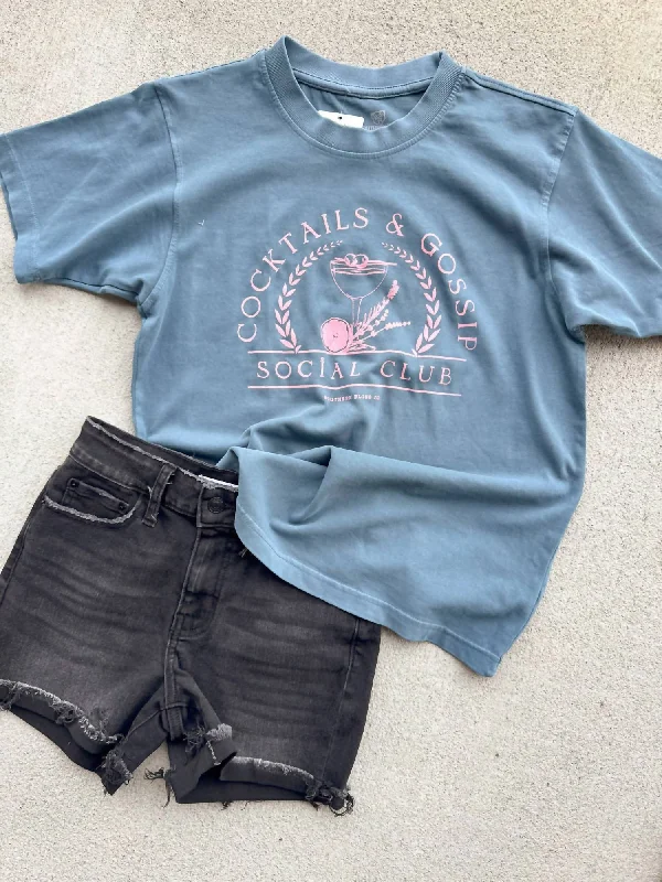 Women's Cocktails & Gossip Tee In Navy Women's Fashion Hotspots