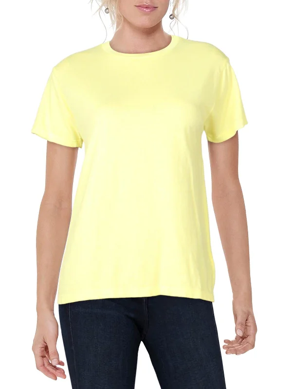 Womens Cotton Crew Neck Top Trend Forward Threads For Her