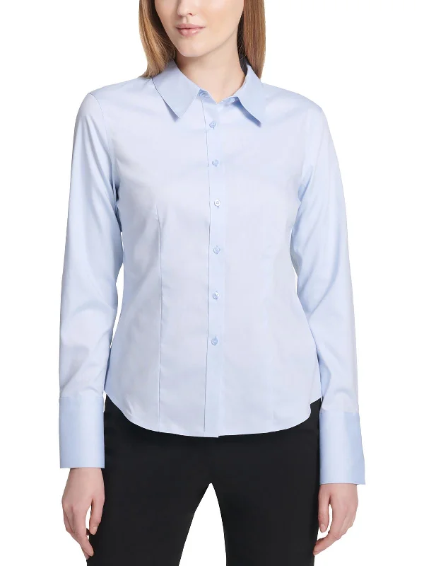 Womens Cotton Office Button-Down Top Premium Style