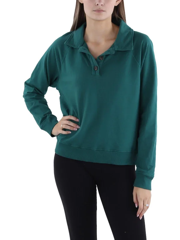 Womens Cotton Polo Cropped Holiday Sale