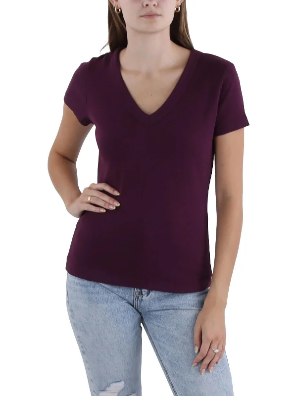 Womens Cotton V-Neck Pullover Top Innovate Your Wardrobe