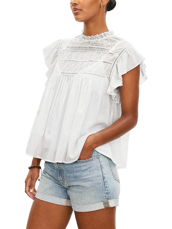 Womens Flutter Casual Blouse Hot Trends