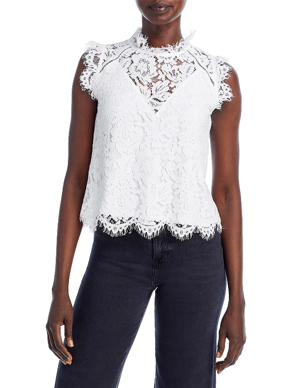 Womens Lace Short Sleeves Blouse All Season Fashion Collection