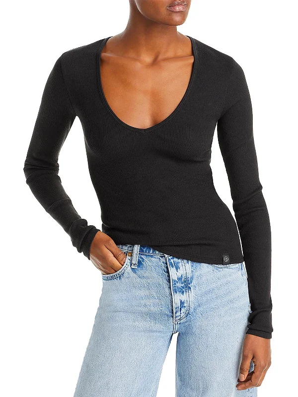 Womens Long Sleeve Scoop Neck Pullover Top Versatile Style Wardrobe