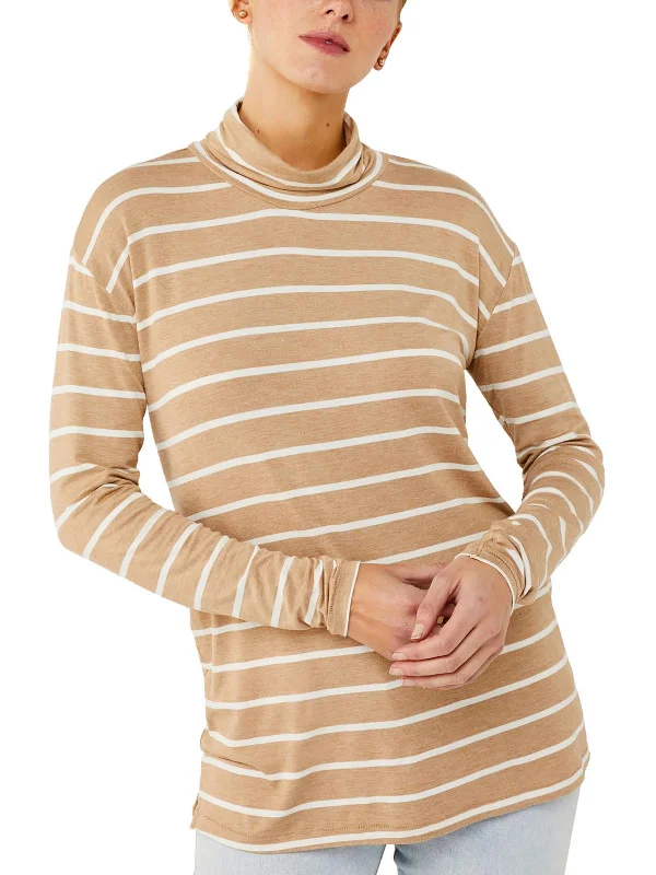 Womens Maternity Striped Turtleneck Top Limited Edition