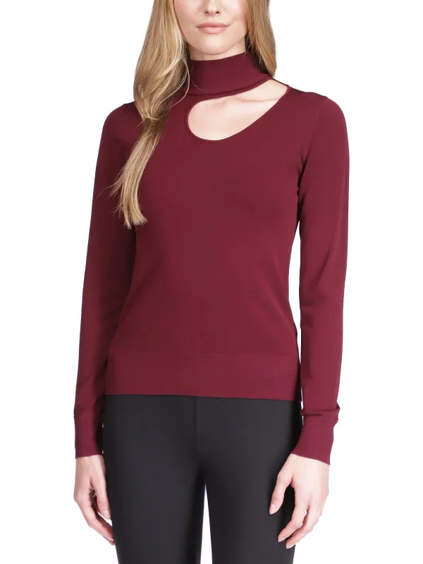 Womens Mock Neck Long Sleeve Pullover Top Trendsetting Threads