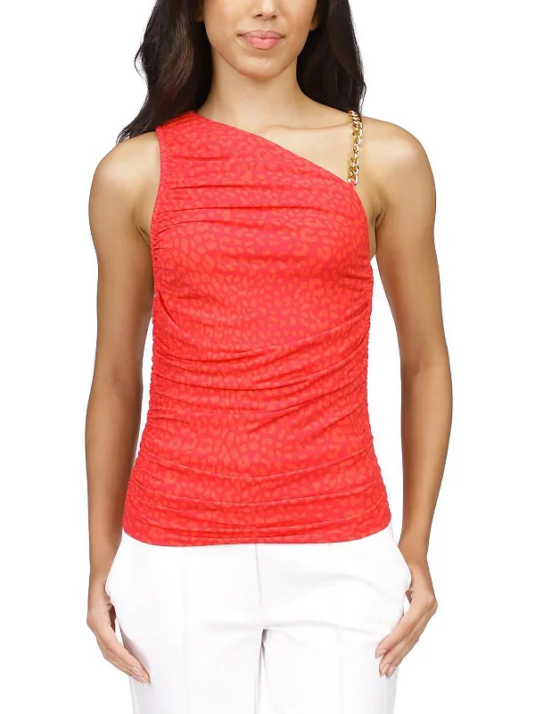 Womens Printed Asymmetric Tank Top Hot Deals