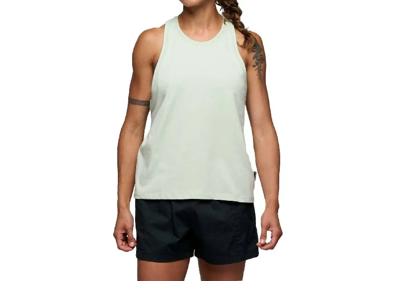 Women's Project Muscle Tank Top In Foam Green Soft Textures