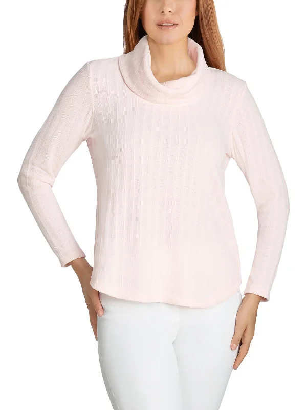 Womens Ribbed Long Sleeve Turtleneck Top Stylish Savings