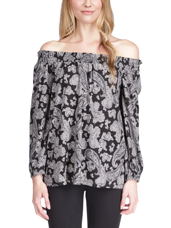 Womens Ruffled Off The Shoulder Blouse Versatile Wardrobe Essentials