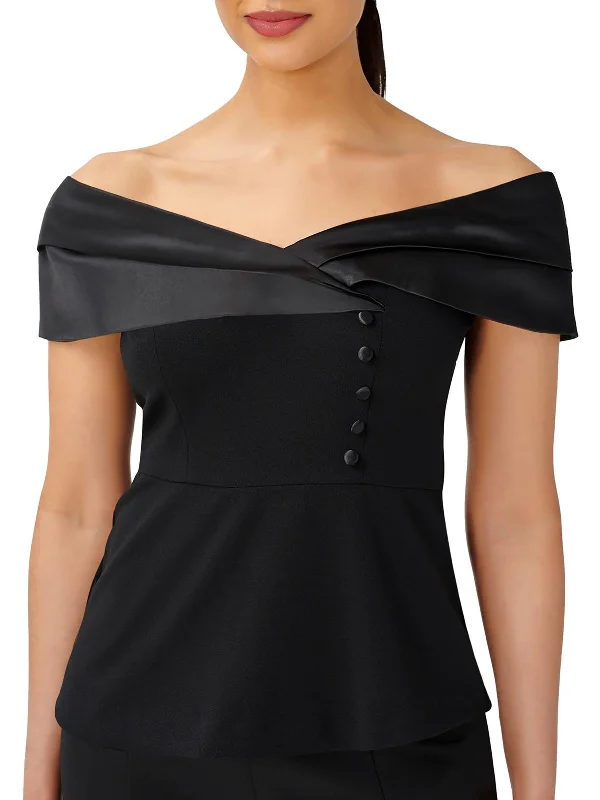 Womens Satin Embellished Off The Shoulder Gift Ideas