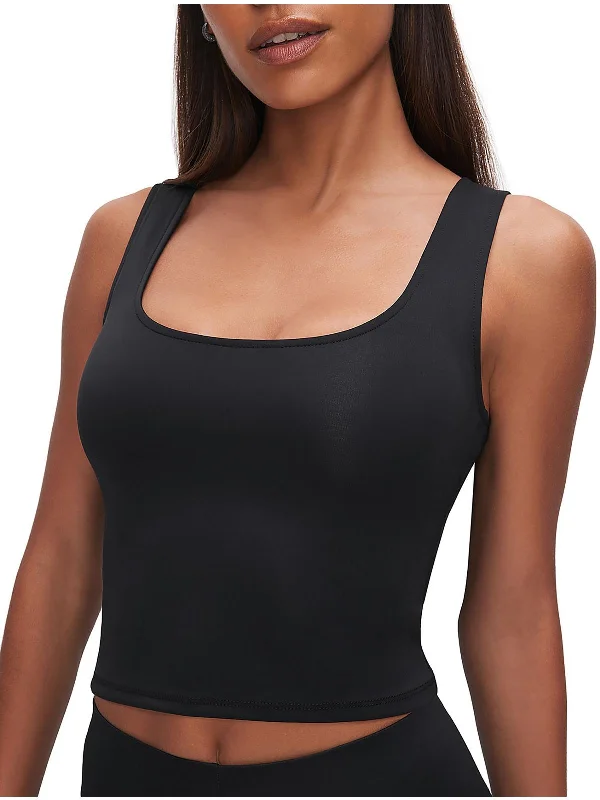 Womens Scoop Neck Sleeveless Tank Top Chic Trend Collection