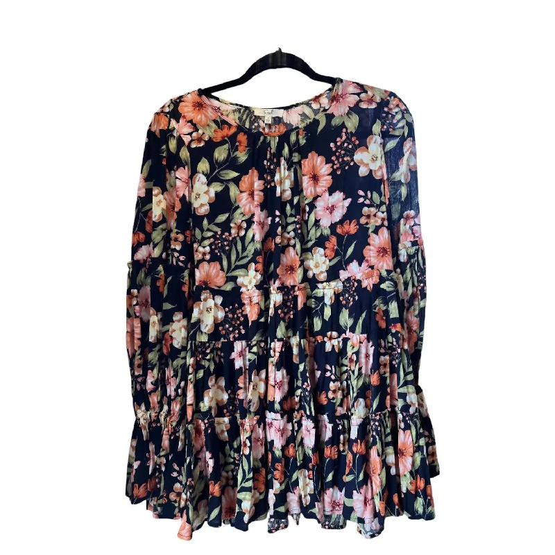 Women's Shanique Floral Top In Navy/multi Fashion Forward