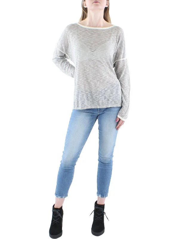 Womens Sheer Hi-lo Pullover Top Chic And Trendy