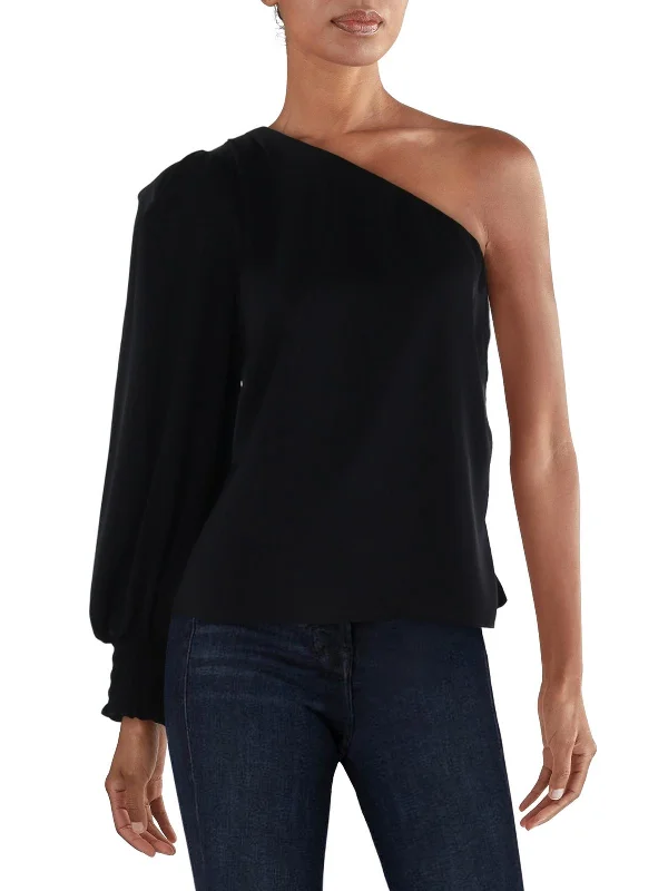 Womens Silk One Shoulder Blouse Exclusive Discount