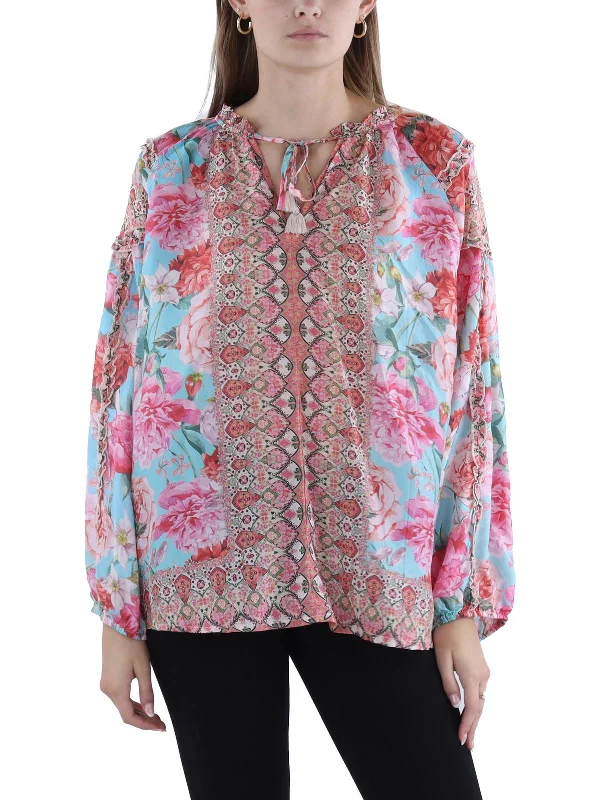 Womens Silk Printed Blouse Unleash Your Style