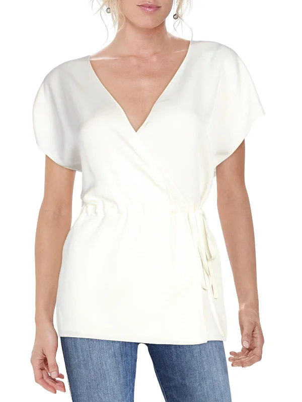 Womens Silk Wrap Blouse Current Trends