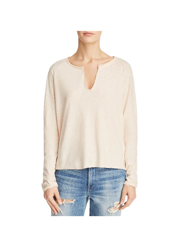 Womens Slub Long Sleeve T-Shirt Feminine Charm