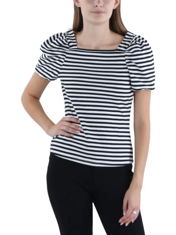 Womens Striped Wear To Work Pullover Top Gorgeous Glamour Collection