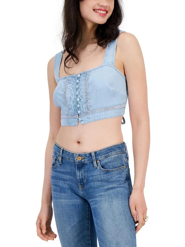 Womens Summer Square-Neck Cropped Athleisure Wear Special Offer