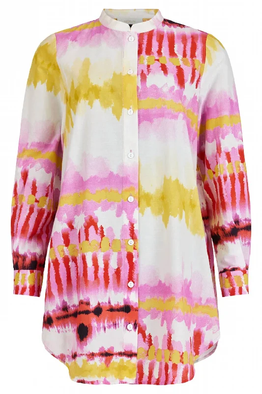 Women's Tie Dye Tunic In Pink/ Yellow Special Offers