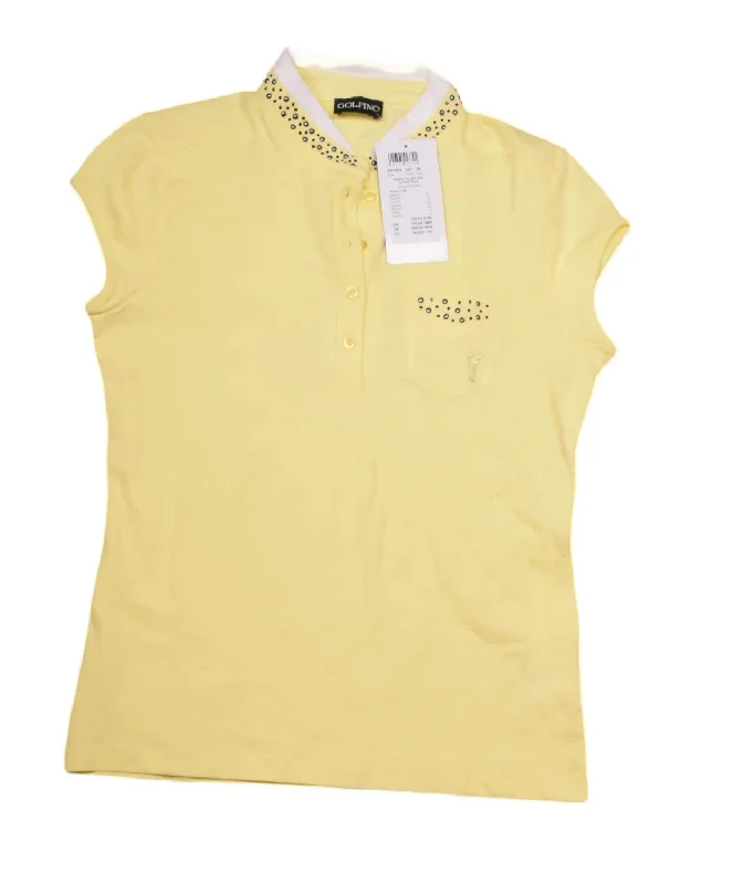 Women's Under The Sea Cap Sleeve Polo In Yellow Fashionista Favorites