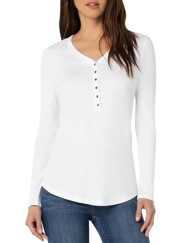 Womens V Neck Long Sleeve Henley Early Access To Art Deco Styles Sale