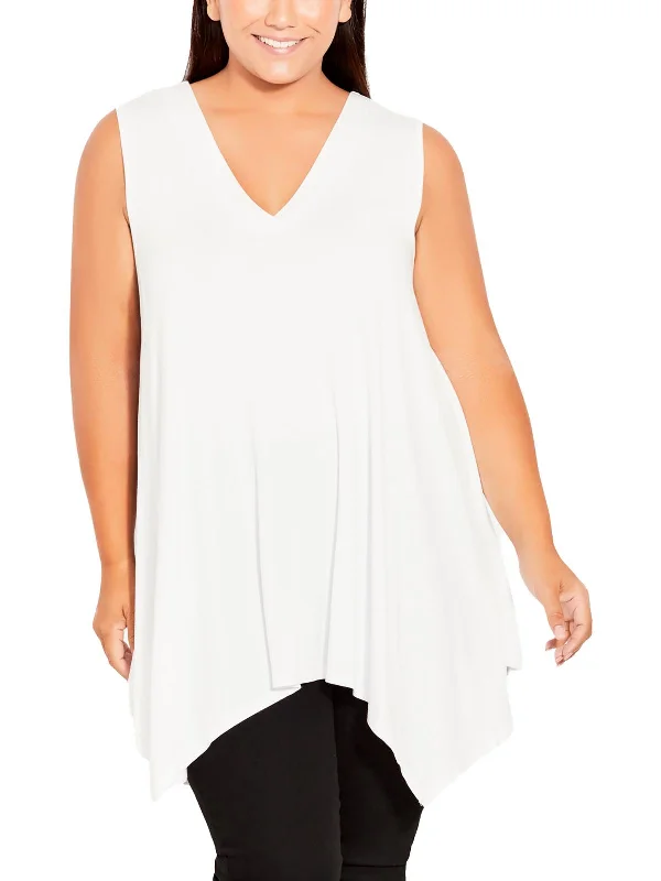 Womens V Neck Sleeveless Shell Brand Name Clothing Discount Extravaganza