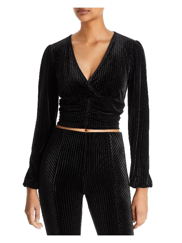 Womens Velvet Cord Cropped Chic And Edgy