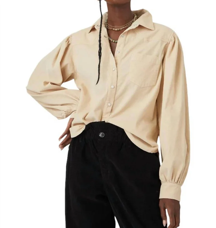 Wylan Shirt In Biscotti Effortless Chic Apparel