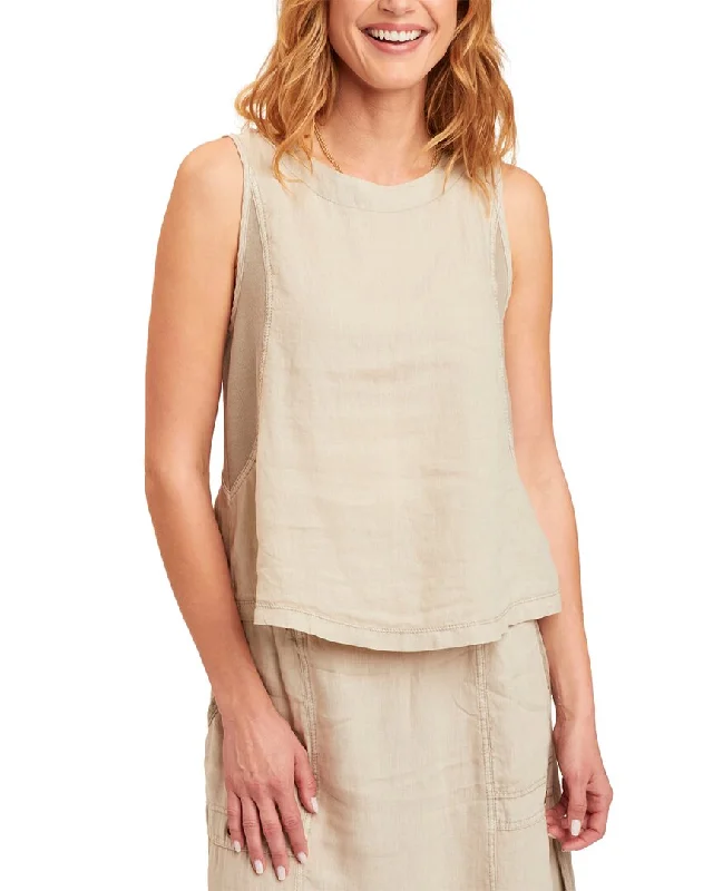 XCVI Judith Linen Tank Feminine Soft - Hued Look