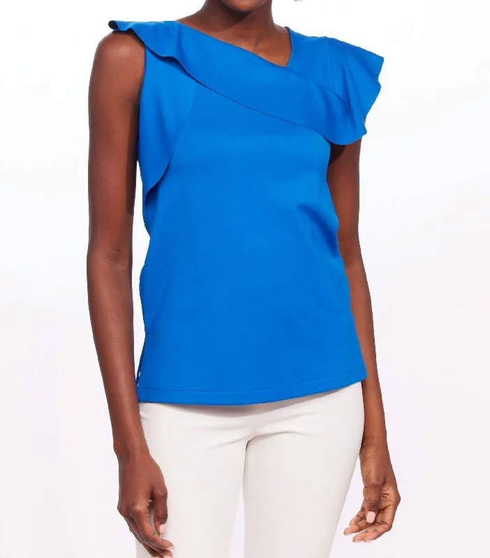 Xena Top In Cobalt Blue Casual Chic