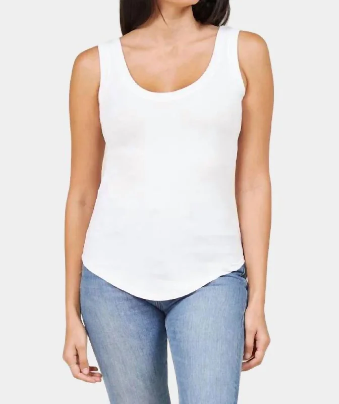 You Rib Tank In White Casual Yet Stylish Separates